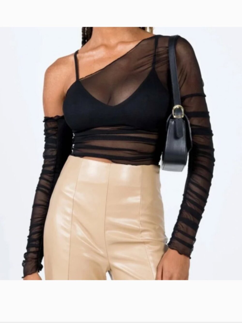 Princess Polly Layla Long Sleeve Mesh Top - Size US 2